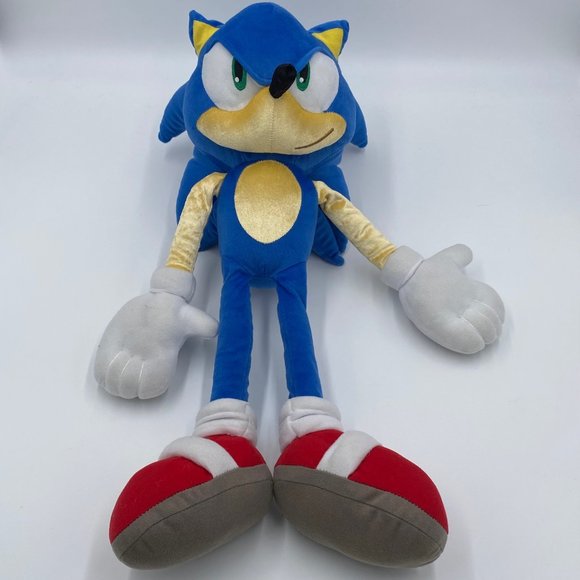 Sonic the Hedgehog Plush 24" Stuffed Animal Toy Doll Blue Skinny Legs Arms - Picture 1 of 6